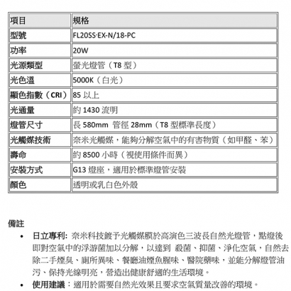 日立奈米殺菌燈